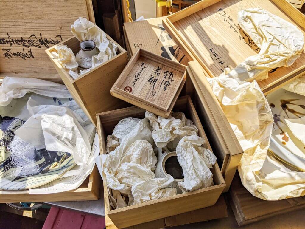 共箱の益子焼コレクション