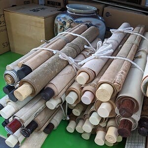 まとめて保管されていた掛軸（群馬県太田市の買取品）