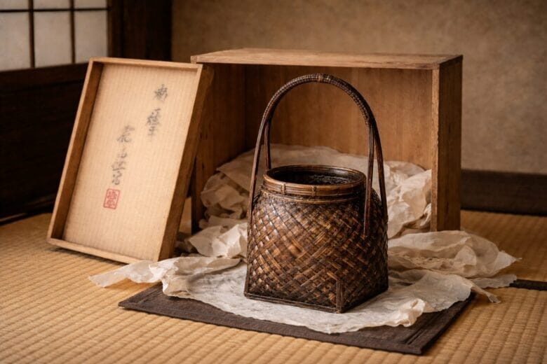 大田原市で買取した作家物の花籠