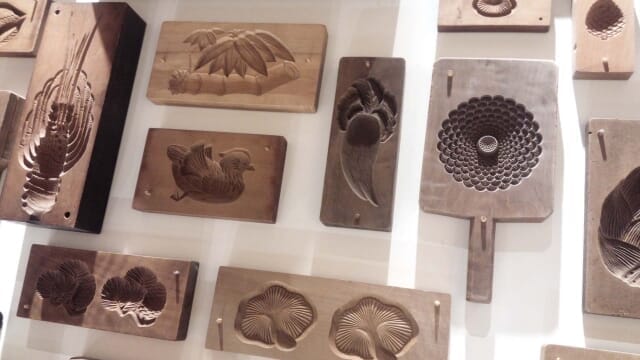 古い和菓子職人の木型